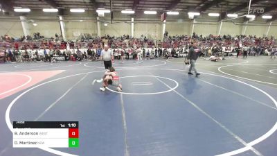 74 lbs Quarterfinal - Braedyn Anderson, Western Colorado WC vs Dragon Martinez, New Mexico