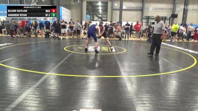 189 lbs Consi Of 8 #2 - Blane Saylor, Wrightsville vs Andrew Ryan, Mt Union