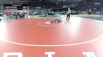 Boys 1B/2B 132 Champ. Round 1 - Kaden Williams, Goldendale vs Trevin Stauffer, Jenkins (Chewelah)