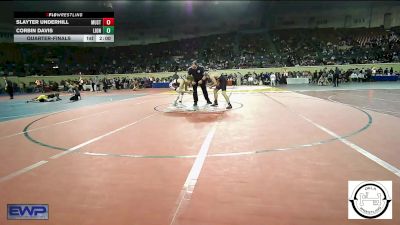 140 lbs Quarterfinal - Slayter Underhill, Mustang Middle School vs Corbin Davis, Lions Wrestling Academy