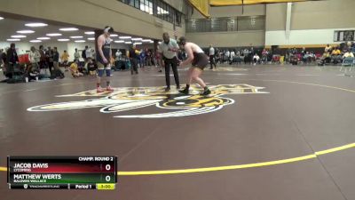 285 lbs Champ. Round 2 - Matthew Werts, Baldwin Wallace vs Jacob Davis, Lycoming