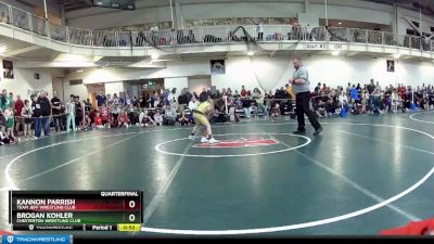 70 lbs Quarterfinal - Brogan Kohler, Chesterton Wrestling Club vs Kannon Parrish, Team Jeff Wrestling Club