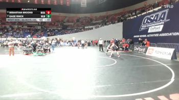 6A Boys 106 lbs Champ. Round 1 - Sebastian Brooks, McDaniel Boys vs Gage Rinck, Willamette Boys