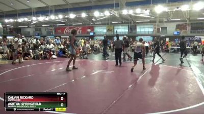 182 lbs Semifinal - Calvin Rickard, Unattached vs Ashton Springfield, Parrish Highschool Bulls