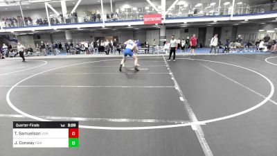 184 lbs Quarterfinal - Tate Samuelson, Lehigh University vs James Conway, F&m