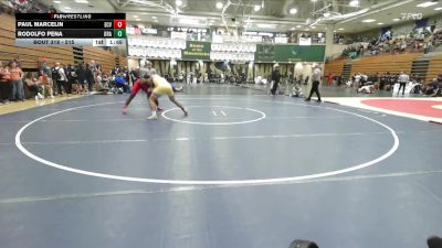 215 lbs Champ. Round 1 - Paul Marcelin, El Cajon Valley vs Rodolfo Pena, Brawley