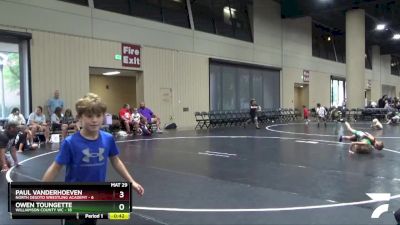 60 lbs 2nd Wrestleback (16 Team) - Paul Vanderhoeven, North Desoto Wrestling Academy vs Owen Toungette, Williamson County WC