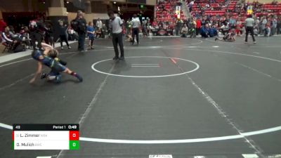 49 lbs Cons. Round 3 - Leander Zimmer, Wichita Blue Knights vs Oakley Mulich, Bobcat Wrestling Club