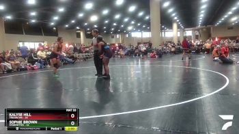 130 lbs Round 2 (4 Team) - Kalyse Hill, Trojan WA vs Sophie Brown, Stormettes