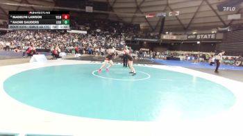 Girls 4A 170 lbs Champ. Round 2 - Madelyn Lawson, Yelm (Girls) vs Naomi Sauders, Lewis And Clark (Girls)