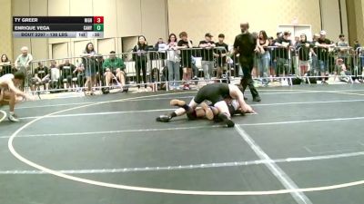138 lbs Consi Of 64 #2 - Ty Greer, Nighthawk WC vs Enrique Vega, Canyon Springs HS