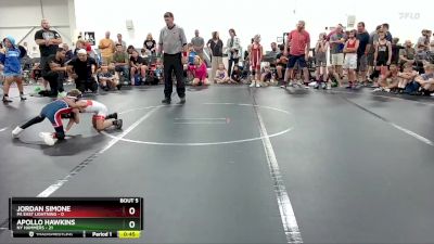 48 lbs Round 3 (4 Team) - Jordan Simone, PA East Lightning vs Apollo Hawkins, NY Hammers