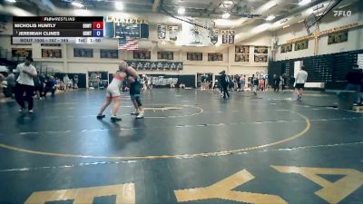157 - 165 lbs Quarterfinal - Jeremiah Clines, Team Missouri Select vs Nicholis Huntly, Unattached