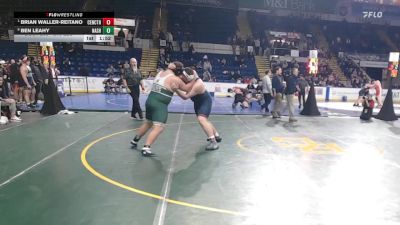 285 lbs Quarterfinal - Brian Waller-Reitano, Central Catholic vs Ben Leahy, Nashoba