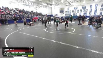 105 lbs Quarterfinal - Leilah Patel, Tustin vs Valeria Miranda-Rodriguez, Canoga Park