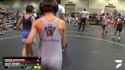 70 lbs Round 3 (6 Team) - Brody Romero, Untouchables Purple vs Chasen Enghausen, Illinois KIA