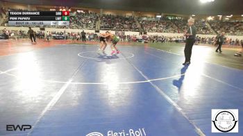 150 lbs Consi Of 32 #2 - Teigon Durrance, Sand Springs Jr High vs Peni Papatu, Lawton IKE
