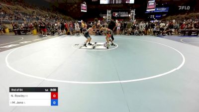 175 lbs Rnd Of 64 - Nolan Rowley, MI vs Matthew Jens, IL