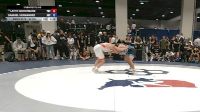 92 kg Champ. Rd Of 32 - Layth Qouchbane, Peninsula Wrestling Club vs Samuel Hernandez, Arizona
