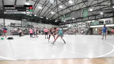 115-128 lbs 1st Place Match - Adilynn Avilez, Dwight Wrestling Club vs Khloe Weber, Contenders Wrestling Academy