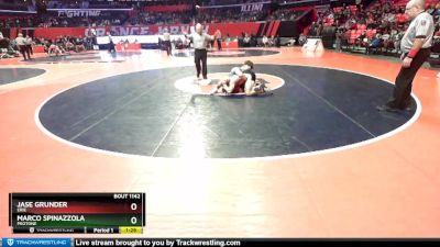 1A 152 lbs Quarterfinal - Marco Spinazzola, Peotone vs Jase Grunder, Erie