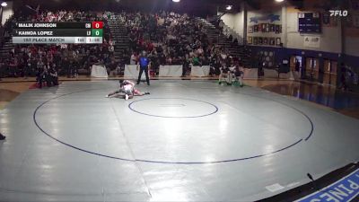 150 lbs 1st Place Match - Kainoa Lopez, Las Vegas vs Malik Johnson, Cimarron Memorial