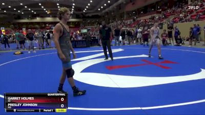 132 lbs Quarterfinal - Garret Holmes, KS vs Presley Johnson, MO