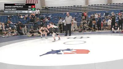 84 lbs Cons. Sub-semis - Colton Writt, Young Guns Wrestling Club vs George Loeffelholz, Moen Wrestling Academy