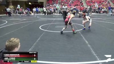 70 lbs Quarterfinal - Abel Corns, TEAM NORTH STARS vs Cade Eisenhour, Hugoton Wrestling Club