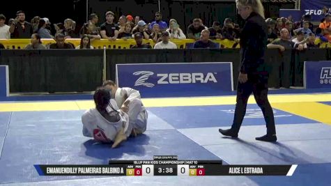 Alice L Estrada vs Emanuendilly Palmeiras Balbino A 2026 Pan Kids Jiu-Jitsu IBJJF Championship