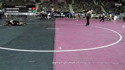 6A 132 lbs Quarterfinal - Justin Harbin, Brookwood Jr-Sr vs Isaiah Stamps, Benjamin Russell