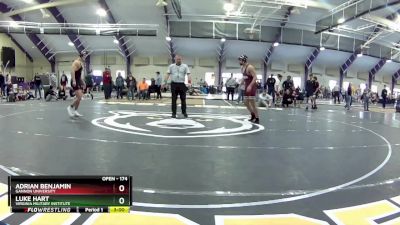 174 lbs Champ. Round 2 - Adrian Benjamin, Gannon University vs Luke Hart, Virginia Military Institute