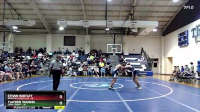 157 lbs Finals (2 Team) - Ethan Hartley, Brantley County HS vs TJayden Vaughn, Long County