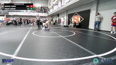 70 lbs Quarterfinal - Mason Londo, Keystone Kids Wrestling Club vs Grady Zinter, Owasso Takedown Club