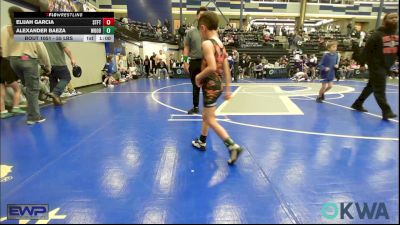 55 lbs Consi Of 8 #2 - Elijah Garcia, Standfast vs Alexander Baeza, Woodward Youth Wrestling