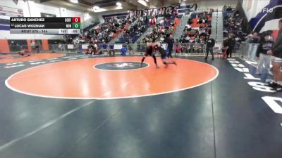 144 lbs Cons. Round 4 - Lucas Wozniak, Norco vs Arturo Sanchez, Centennial (Corona)