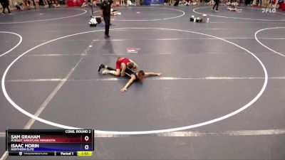 74 lbs Cons. Round 2 - Sam Graham, Pursuit Wrestling Minnesota vs Isaac Morin, Northern Elite