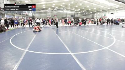 130 lbs Champ. Rd Of 16 - Hannah Larson, Riverton Wolf Pack Wrestling Club vs Kalynn Lyons, Nebraska Wrestling Academy