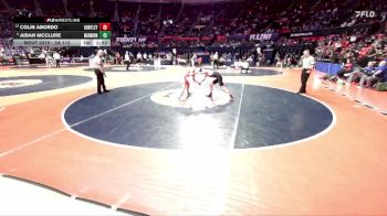 3A 113 lbs 5th Place Match - Aidan McClure, Aurora (Marmion Academy) vs Colin Abordo, Huntley