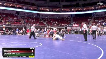 3A-190 lbs Quarterfinal - Jackson Van Kley, Pella vs Brayden Koester, Bettendorf