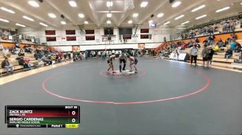 155 lbs Round 1 - Zack Kuntz, Greybull MS vs Sergio Cardenas, Worland Middle School
