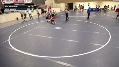 12U GIRLS - 87 lbs Cons. Semis - Aria Anderson, Rebels Youth Wrestling vs Nora Graner, Minnesota
