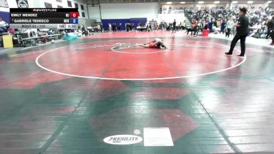 110 lbs Champ. Round 1 - Gabriele Tedesco, McKendree University vs Emily Mendez, William Jewell College