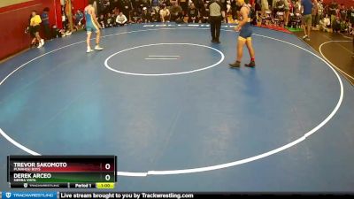 150 lbs Cons. Round 2 - Derek Arceo, Sierra Vista vs Trevor Sakomoto, Punahou Boys