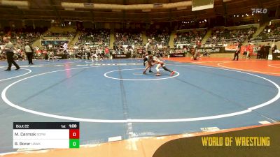 61 lbs Round Of 32 - Matthew Cermak, South Central Punisher Wrestling Club vs Braxton Borer, Hawks WC Lincoln, Ne