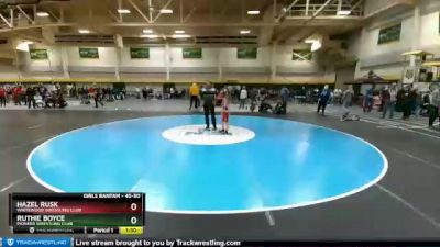 45-50 lbs Quarterfinal - Hazel Rusk, Whitewood Wrestling Club vs Ruthie Boyce, Pioneer Wrestling Club