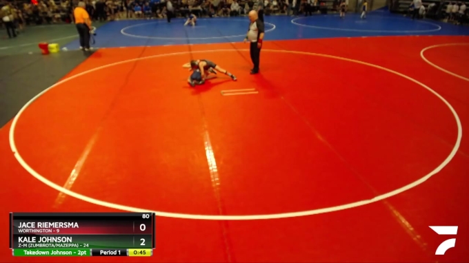 80 lbs Semis & 1st Wrestleback (8 Team) - Jace Riemersma, Worthington ...