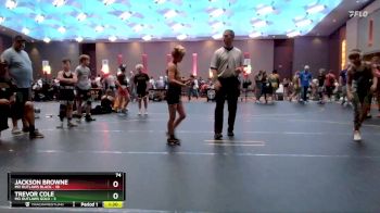 74 lbs Quarterfinals (8 Team) - Trevor Cole, MO Outlaws Gold vs Jackson Browne, MO Outlaws Black