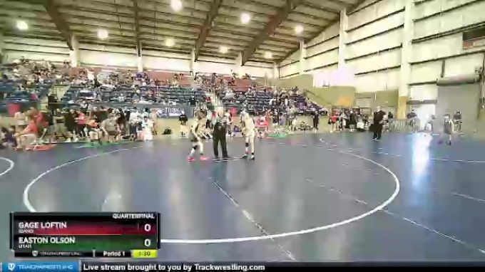 86 lbs Quarterfinal - Gage Loftin, Idaho vs Easton Olson, Utah