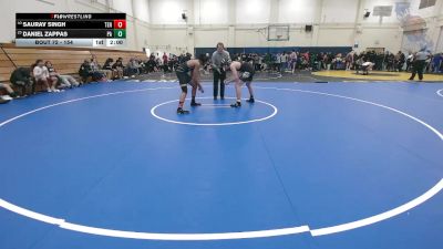 154 lbs Champ. Round 1 - Daniel Zappas, Palo Alto vs Saurav Singh, Tennyson